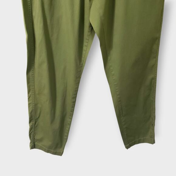 Pact Womens Organic Cotton Daily Twill Pant Olive Green Sz Med Casual Minimalist - Picture 3 of 13